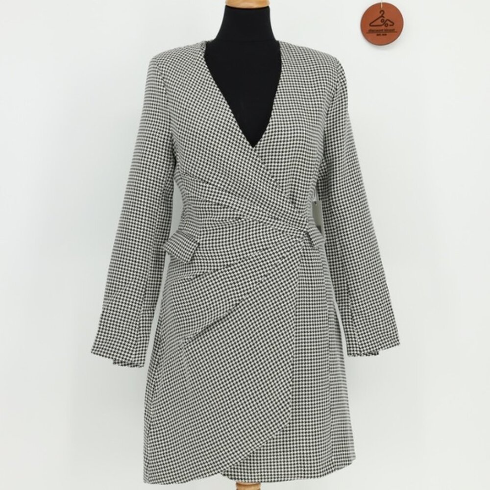 JASON WU Houndstooth‎ Draped Mini Dress